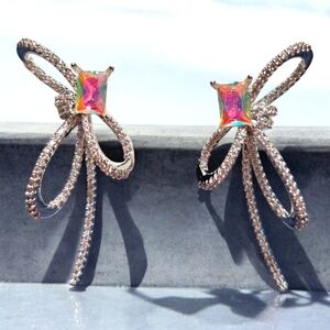 Aurora Borealis Bow Earrings